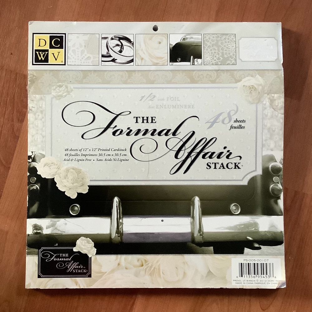 Wedding-Themed Scrapbooking Paper 12x12”, 48 pgs